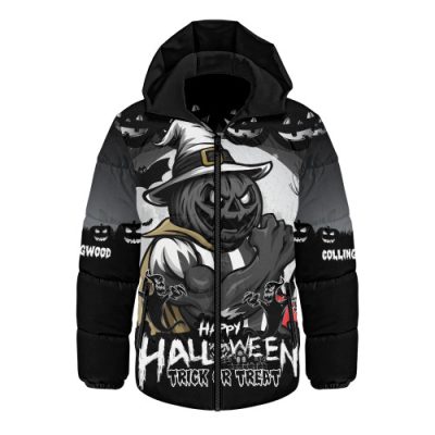 Collingwood Hooded Padded Jacket Dark Pumpkin Halloween Spirit
