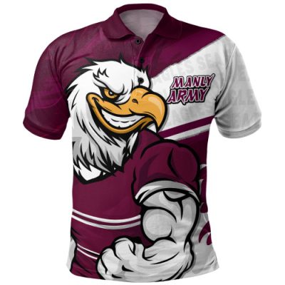 Manly Warringah Sea Eagles Polo Shirt Defend The Pride