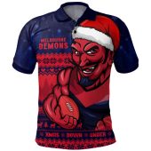 Melbourne Polo Shirt Merry Christmas Down Under Footy Power Style