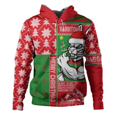 South Sydney Rabbitohs Hoodie Christmas Magic Knit Style Winter Glow