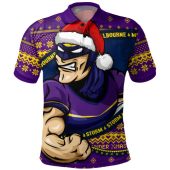 Melbourne Storm Polo Shirt Ugly Knit Style For Christmas Game Fans