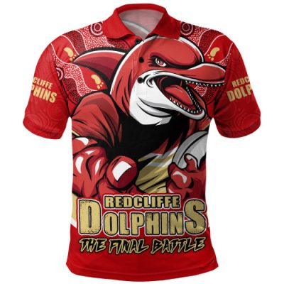 Redcliffe Dolphins Polo Shirt Final Clash Battle Edition