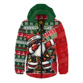 Australia Hooded Padded Jacket Santa Dabs Down Under Xmas In July Edition