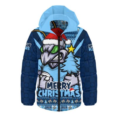 New South Wales Blues Hooded Padded Jacket Merry Christmas Festive Spirit Edition