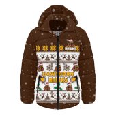 Hawthorn Hooded Padded Jacket Special Ugly Christmas Holiday Footy Fans