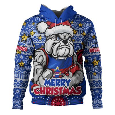 Western Bulldogs Hoodie Ugly Christmas Knit Patterns Vintage Jersey
