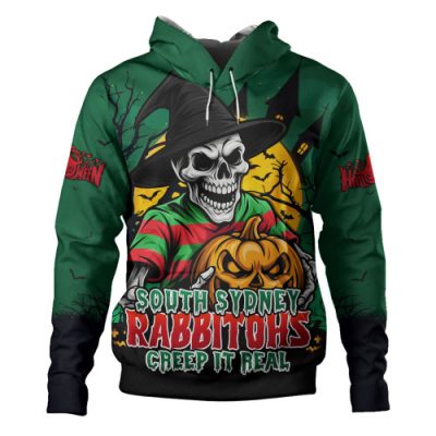 South Sydney Rabbitohs Hoodie Dark Moon Rugby Halloween Battle Edition