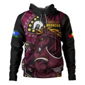 Brisbane Broncos Hoodie NAIDOC Indigenous Warrior Spirit