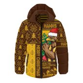 Hawthorn Hooded Padded Jacket Merry Christmas Knit Style Festive Spirit