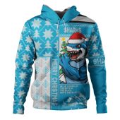 Cronulla-Sutherland Sharks Hoodie Christmas Magic Knit Style Winter Glow