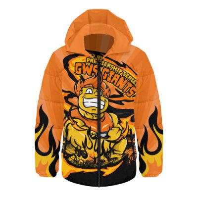 GWS GIANTS Hooded Padded Jacket Premiership Series Flame Edition