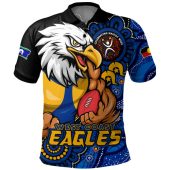 West Coast Eagles Polo Shirt Power Through Generations NAIDOC Edition