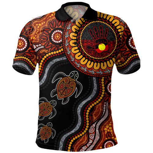 Indigenous Australian Aboriginal Polo Shirt Hand Of The Land Heart Of The Sea Indigenous Australian Aboriginal Polo Shirt Hand Of The Land Heart Of The Sea