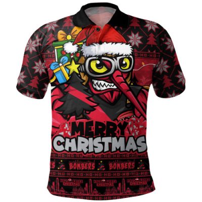 Essendon Polo Shirt Festive Holiday Merry Christmas Vibe