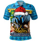 Gold Coast Titans Polo Shirt Merry Christmas Game Day Knit Style Team Edition
