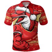 Redcliffe Dolphins Polo Shirt Ugly Knit Style For Christmas Game Fans