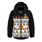 GWS GIANTS Hooded Padded Jacket Special Ugly Christmas Holiday Footy Fans