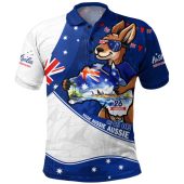 Australia Polo Shirt Australia Day Kangaroo Blue Spirit 26 January Holiday