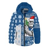 Canterbury-Bankstown Bulldogs Hooded Padded Jacket Christmas Magic Knit Style Winter Glow