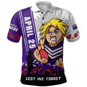 Fremantle Polo Shirt Anzac Day Lest We Forget Memorial