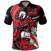 St. George Illawarra Dragons Polo Shirt NAIDOC Indigenous Warrior Spirit