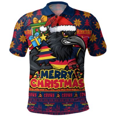 Adelaide Crows Polo Shirt Festive Holiday Merry Christmas Vibe