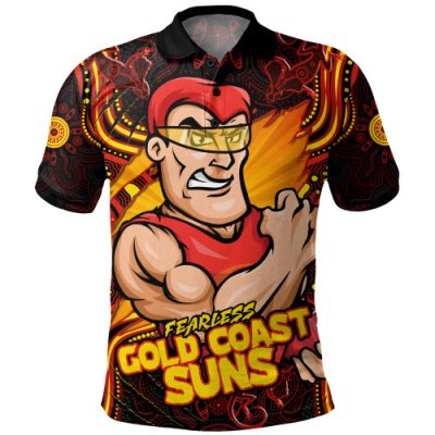 Gold Coast SUNS Polo Shirt Spirit Warriors Of The Game