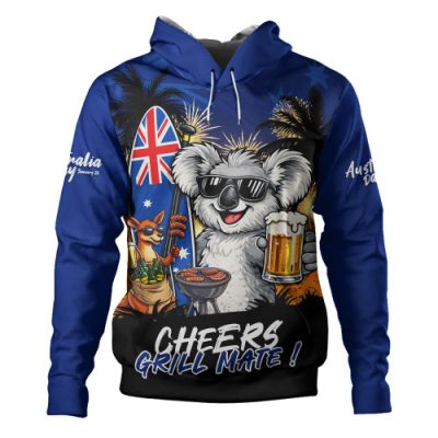 Australia Hoodie Australia Day Coastal BBQ Beer Summer Vibes