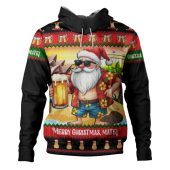 Australia Hoodie Christmas Santa Beer Cheers Style