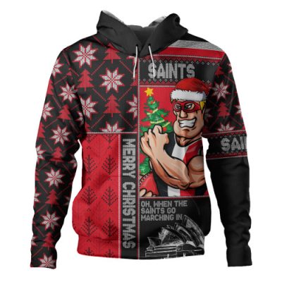 St Kilda Hoodie Merry Christmas Knit Style Festive Spirit