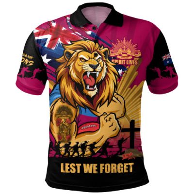 Brisbane Lions Polo Shirt ANZAC Day Honour And Football Legacy