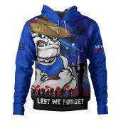 Western Bulldogs Hoodie ANZAC Inspired Football Fan Memorial Design