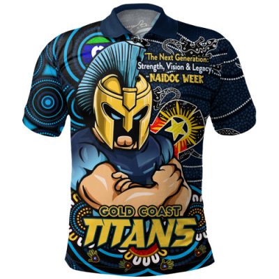 Gold Coast Titans Polo Shirt Spirit Of NAIDOC Series
