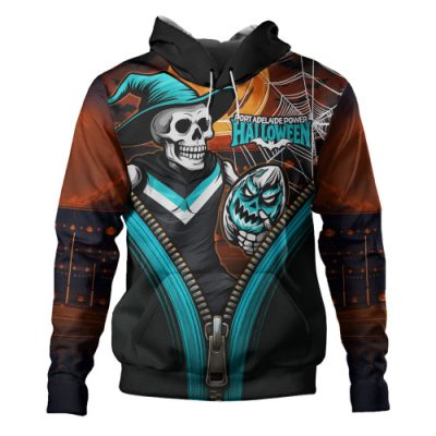 Port Adelaide Hoodie Halloween Night Reaper Zipper