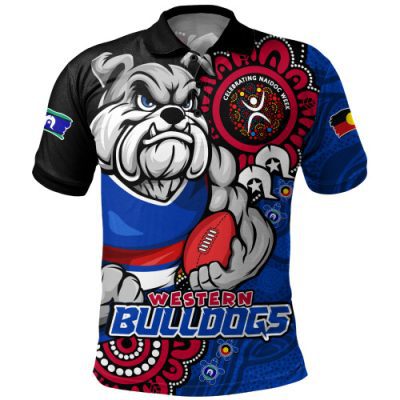Western Bulldogs Polo Shirt Power Through Generations NAIDOC Edition