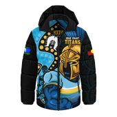 Gold Coast Titans Hooded Padded Jacket NAIDOC Indigenous Warrior Spirit