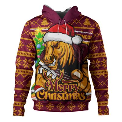 Brisbane Broncos Hoodie Merry Christmas Game Day Knit Style Team Edition