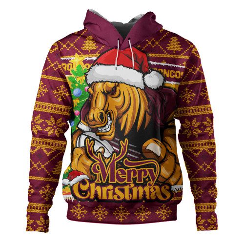 Brisbane Broncos Hoodie Merry Christmas Game Day Knit Style Team Edition Brisbane Broncos Hoodie Merry Christmas Game Day Knit Style Team Edition