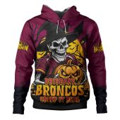Brisbane Broncos Hoodie Dark Moon Rugby Halloween Battle Edition