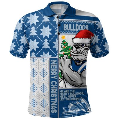 Canterbury-Bankstown Bulldogs Polo Shirt Christmas Magic Knit Style Winter Glow