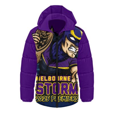 Melbourne Storm Hooded Padded Jacket Unleash Power In The Ultimate Battle