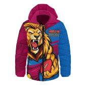 Brisbane Lions Hooded Padded Jacket Defend The Pride