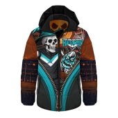 Port Adelaide Hooded Padded Jacket Halloween Night Reaper Zipper