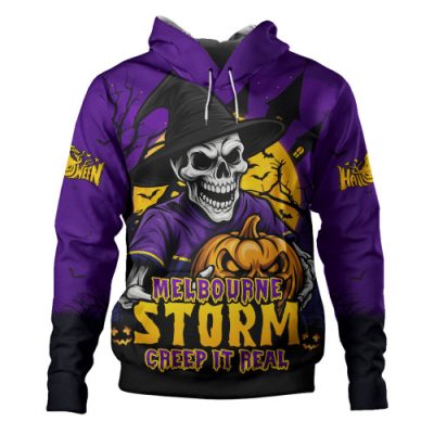 Melbourne Storm Hoodie Dark Moon Rugby Halloween Battle Edition