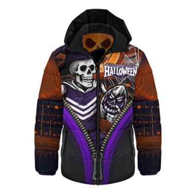 Fremantle Hooded Padded Jacket Halloween Night Reaper Zipper