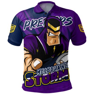Melbourne Storm Polo Shirt Chasing Victory 2025 Final Series Pride