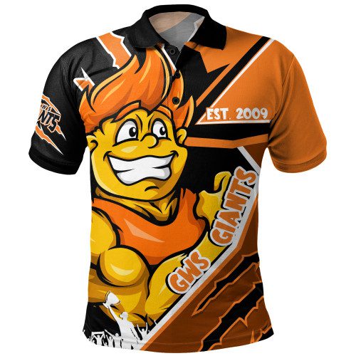 GWS GIANTS Polo Shirt Battlefield Glory Gear GWS GIANTS Polo Shirt Battlefield Glory Gear
