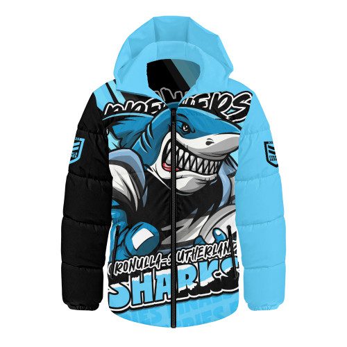 Cronulla-Sutherland Sharks Hooded Padded Jacket Chasing Victory 2025 Final Series Pride Cronulla-Sutherland Sharks Hooded Padded Jacket Chasing Victory 2025 Final Series Pride