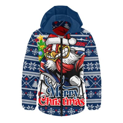 Sydney Roosters Hooded Padded Jacket Merry Christmas Game Day Knit Style Team Edition