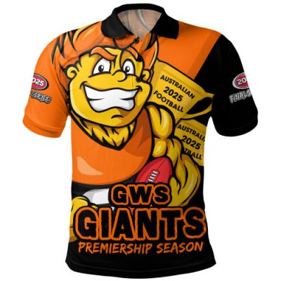 GWS GIANTS Polo Shirt Australian Football Finals Premiership Spirit